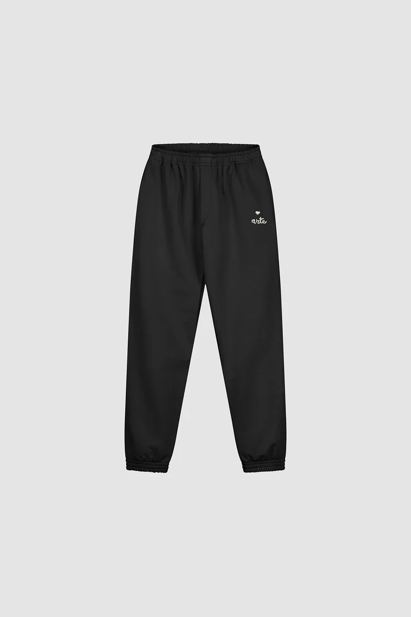 Pantalon de survêtement avec logo en forme de cœur - Noir