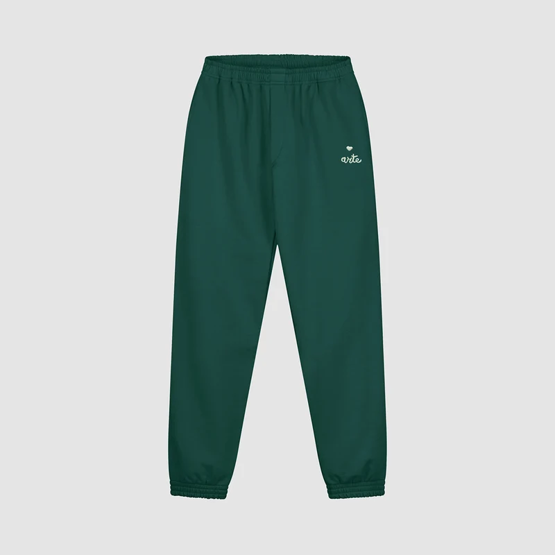 Pantalon de survêtement avec logo en forme de cœur - Vert