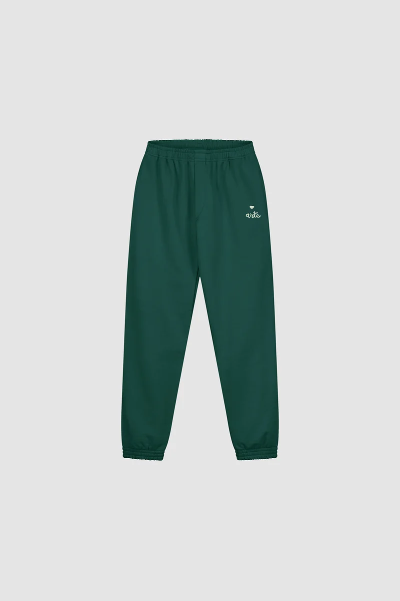 Pantalon de survêtement avec logo en forme de cœur - Vert