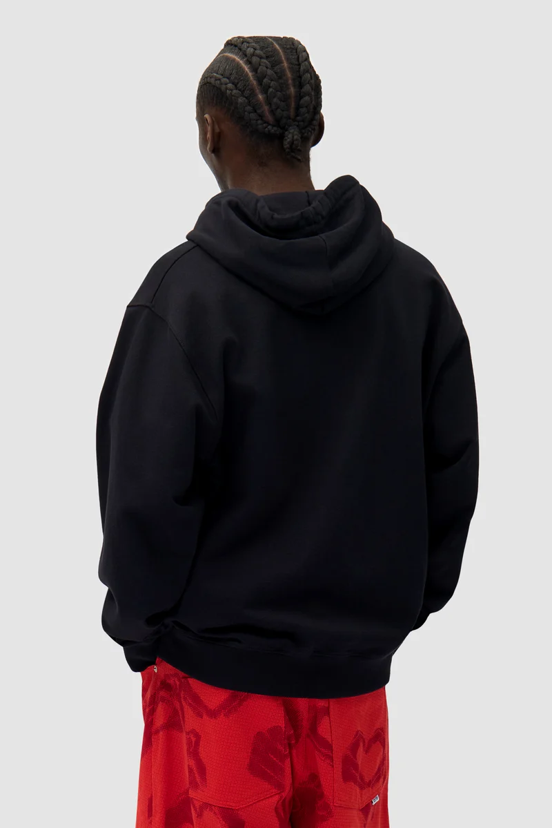 Sweat à capuche zippé Heart - Noir