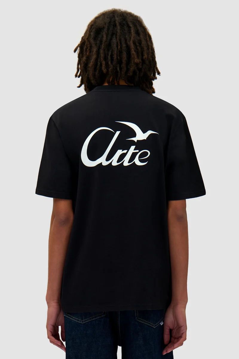 T-shirt imprimé oiseaux - Noir