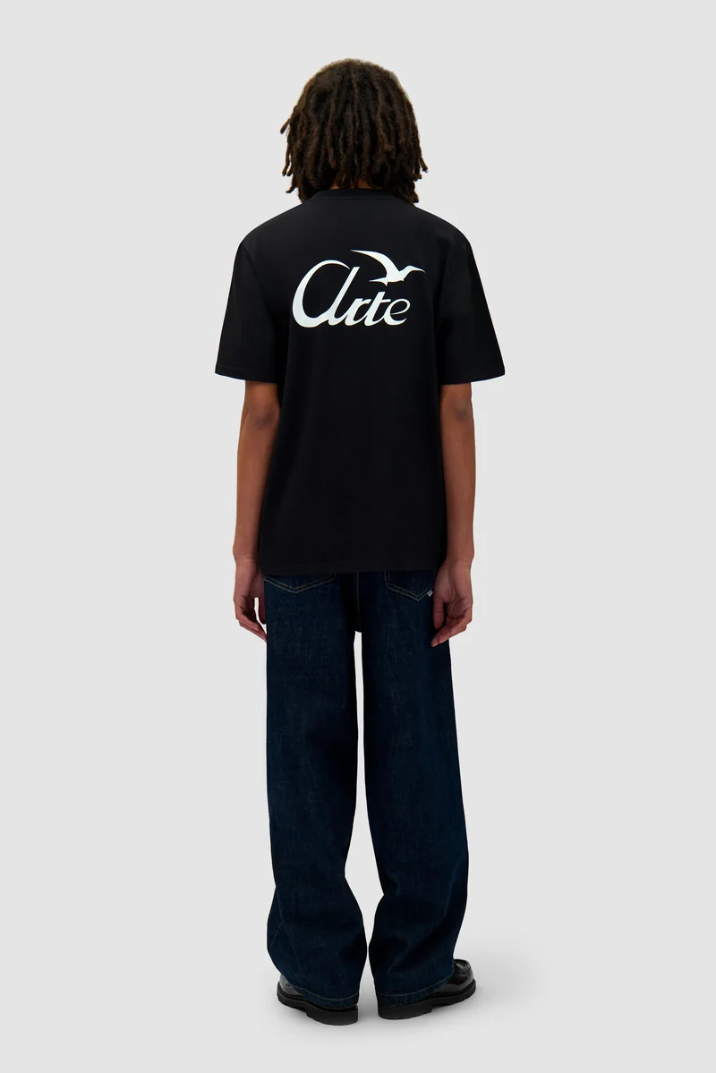 T-shirt imprimé oiseaux - Noir