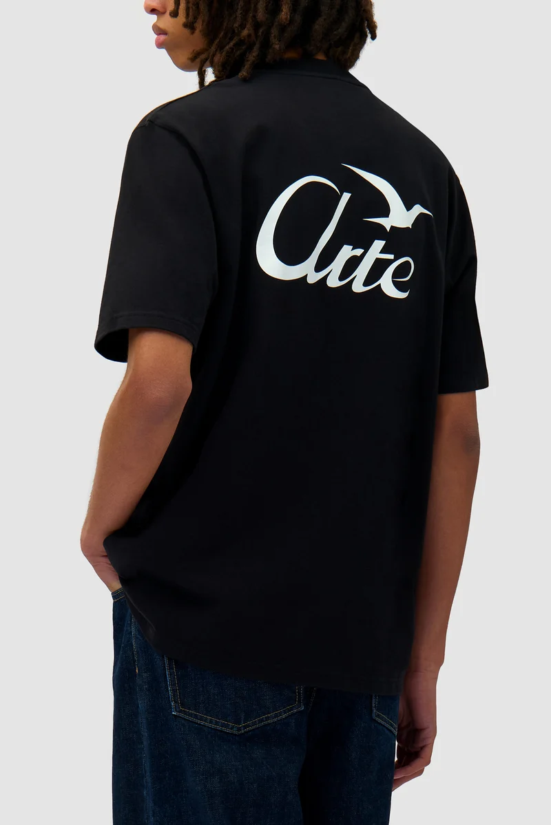T-shirt imprimé oiseaux - Noir