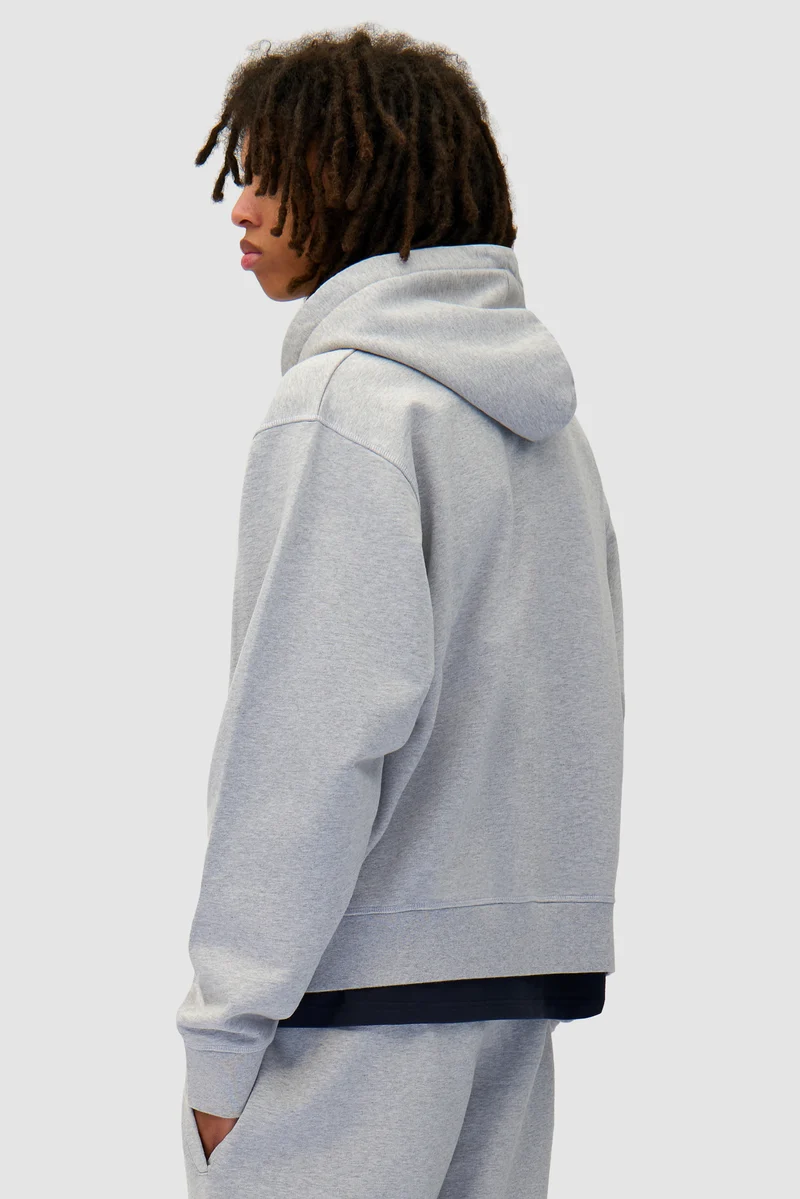 Sweat à capuche avec fermeture éclair - Gris