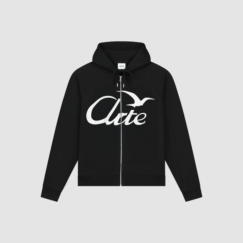 Sweat à capuche zippé - Noir