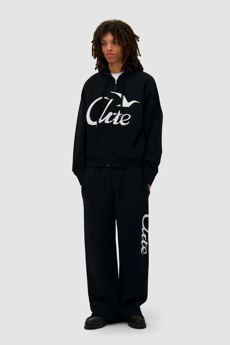 Sweat à capuche zippé - Noir