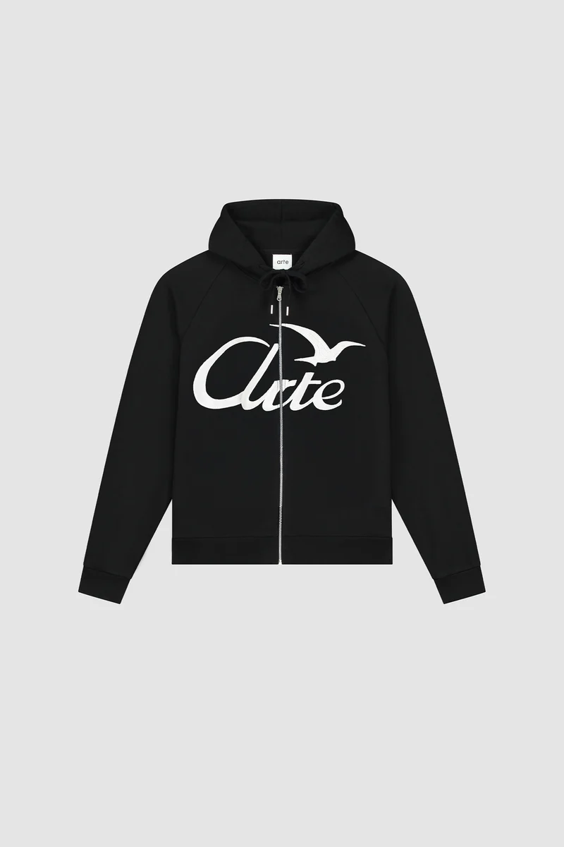 Sweat à capuche zippé - Noir