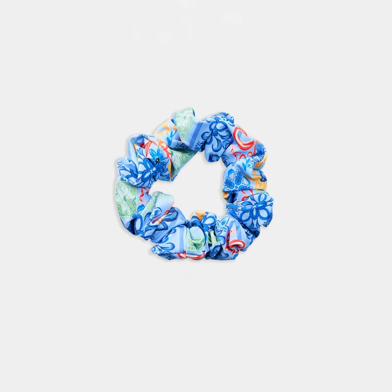 Chouchou Mosaic - Imprimé Bleu