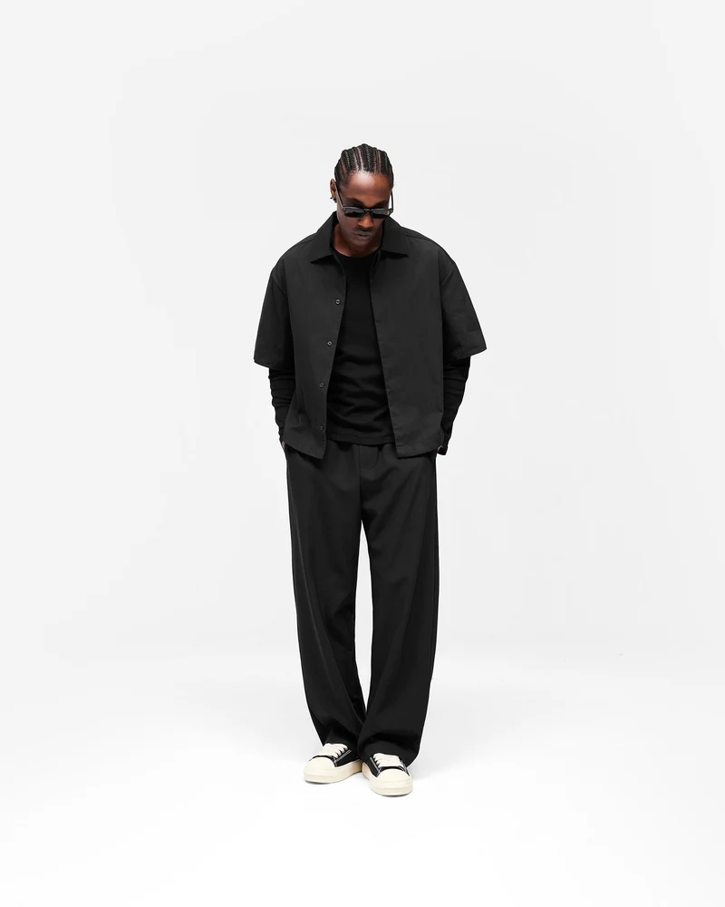Initial Short Sleeve Shirt - Jet Black