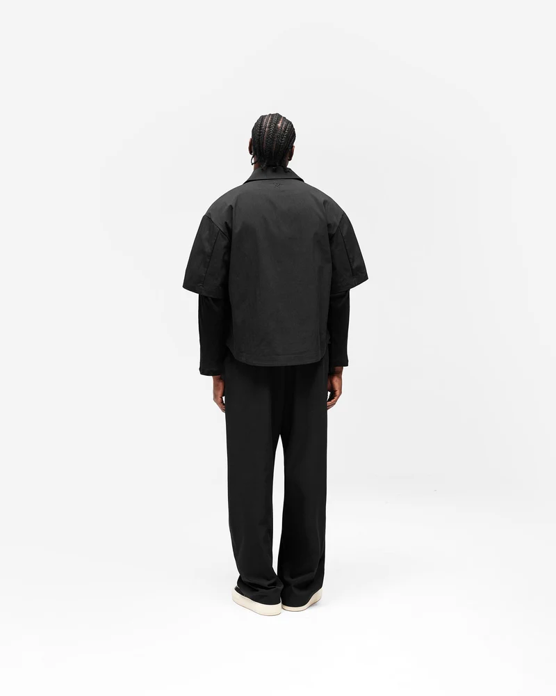 Initial Short Sleeve Shirt - Jet Black