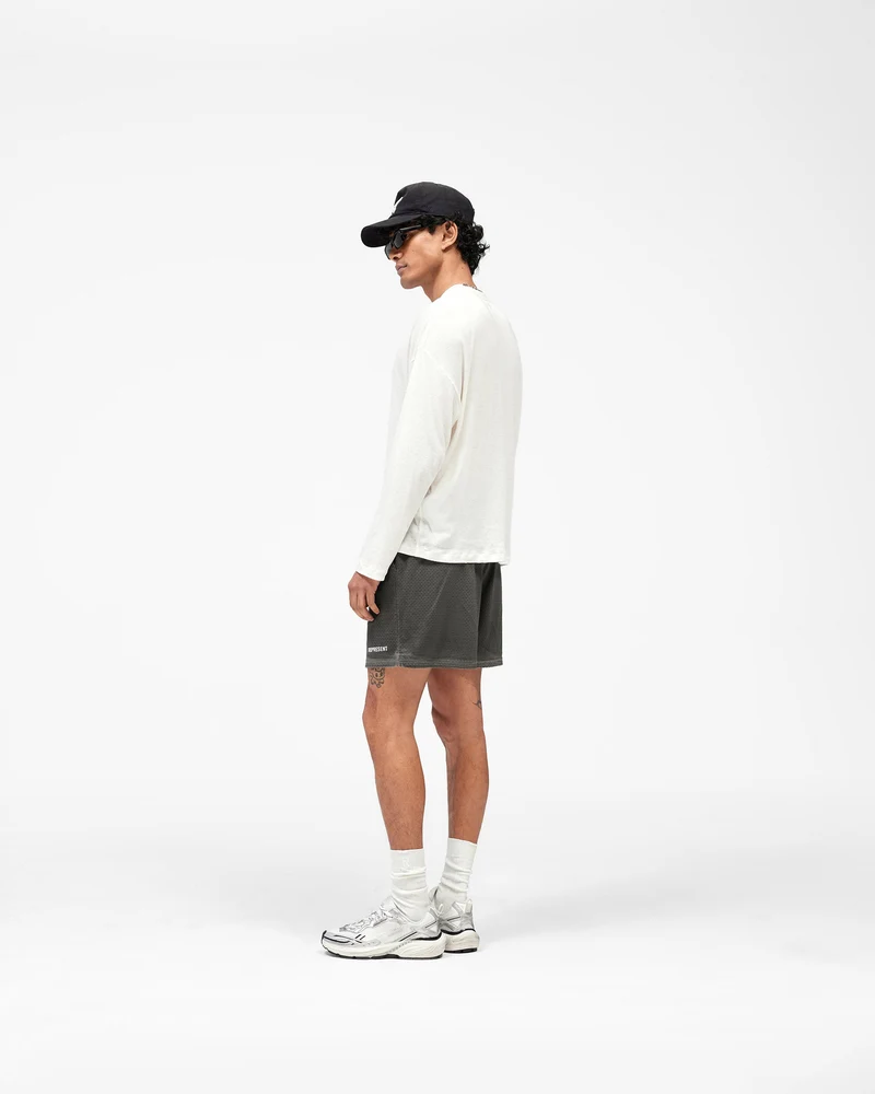 Washed Mesh Shorts - Vintage Grey