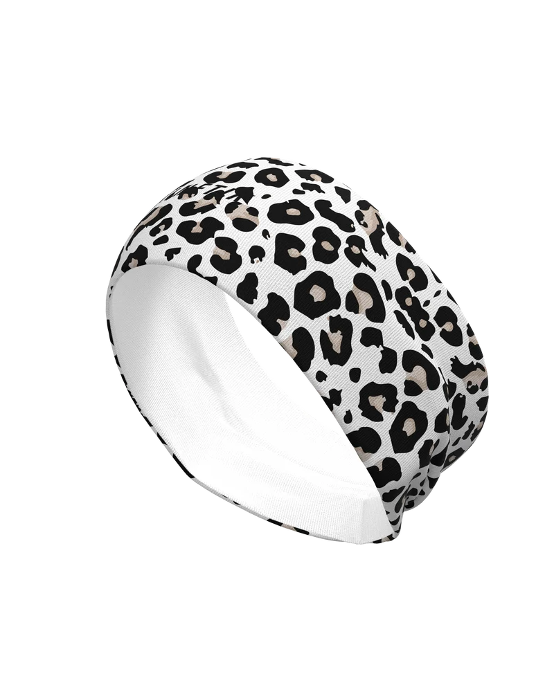 HEADBAND LEOPARD SNOW