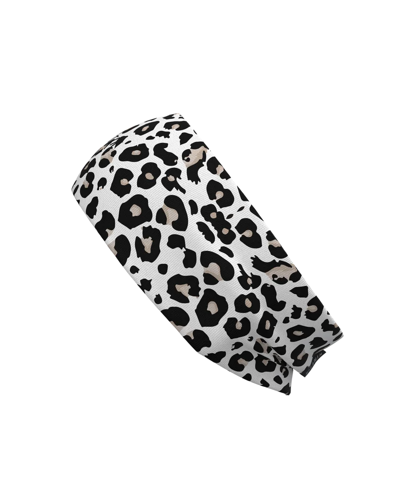 HEADBAND LEOPARD SNOW