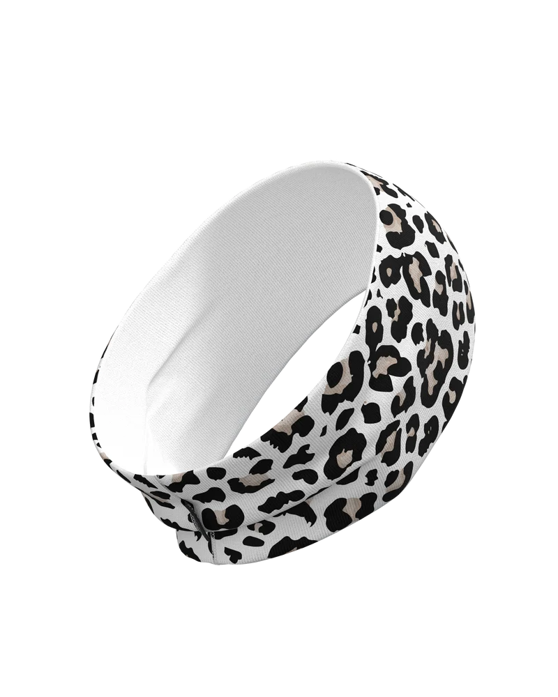 HEADBAND LEOPARD SNOW