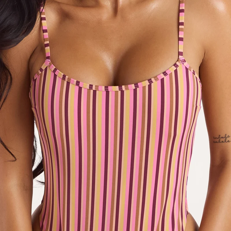 Maillot de Bain Sunstripe - Rayures Rétro