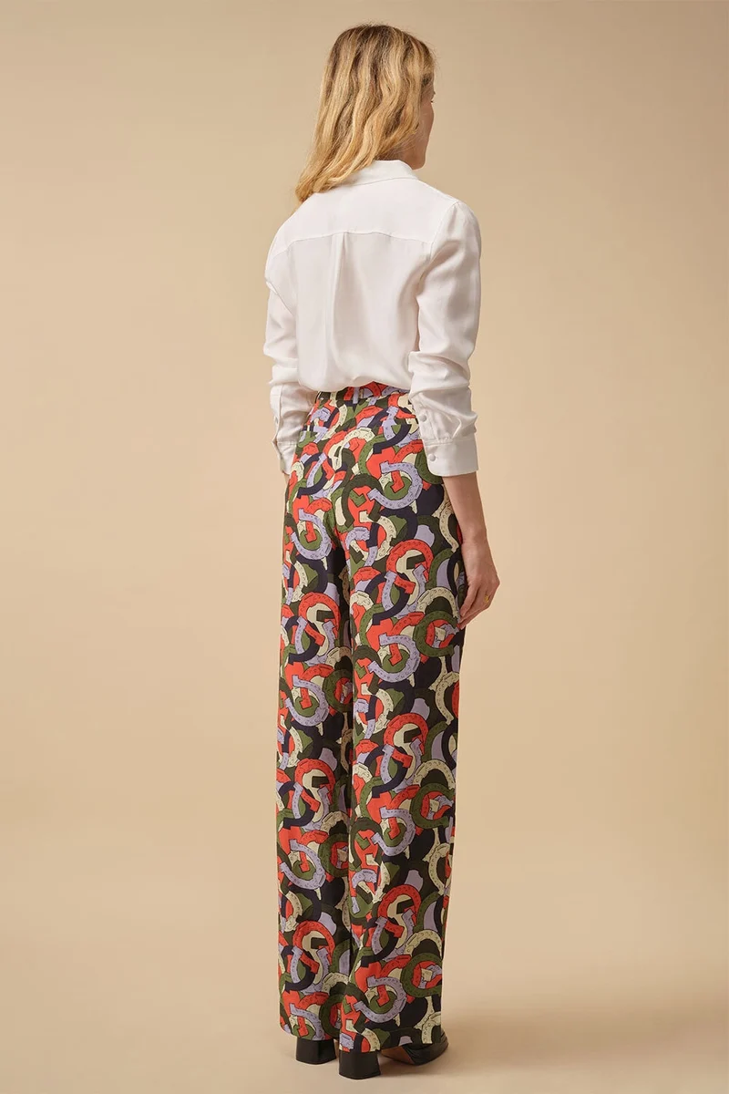 Pantalon Olympe en soie Pégase