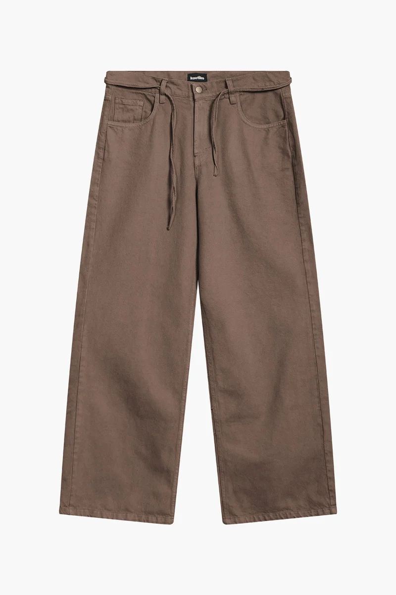 Pantalon baggy pour caniches, marron