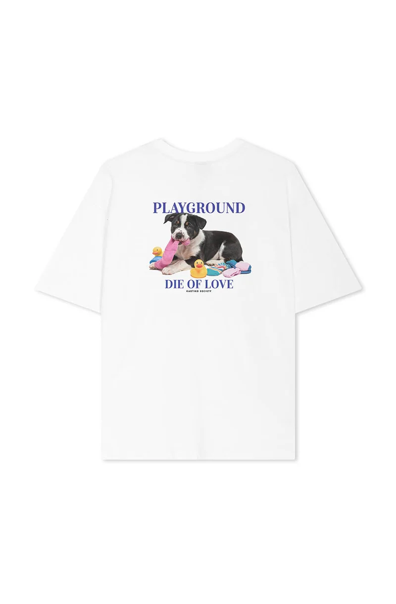 T-shirt Die Of Love en coton biologique blanc