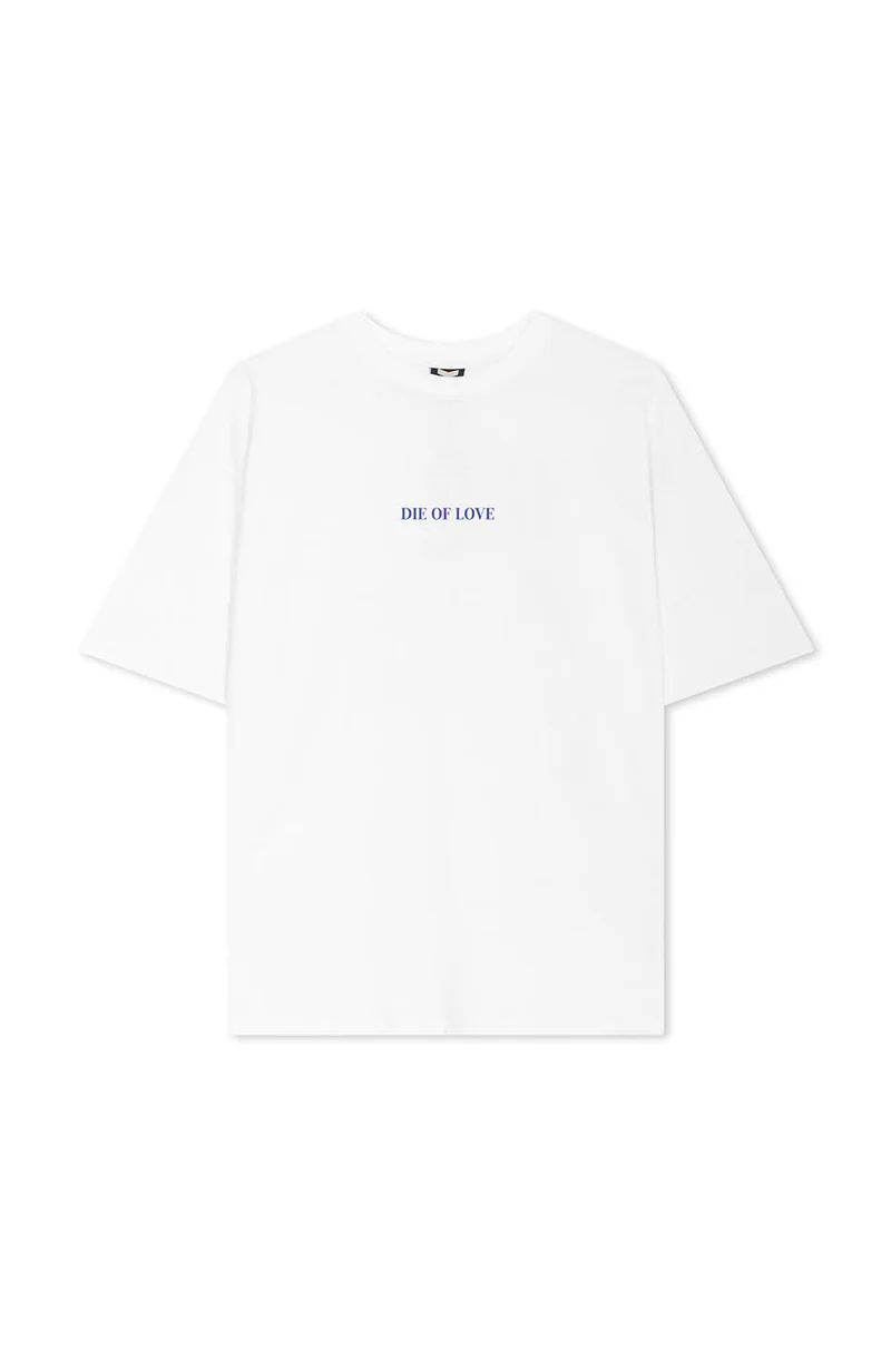 T-shirt Die Of Love en coton biologique blanc