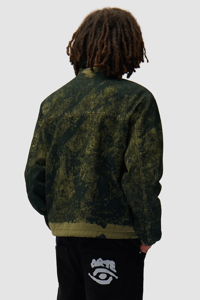 Blouson peinture à l'ancienne - Vert