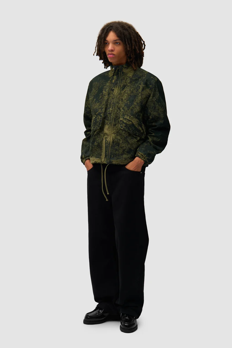 Blouson peinture à l'ancienne - Vert