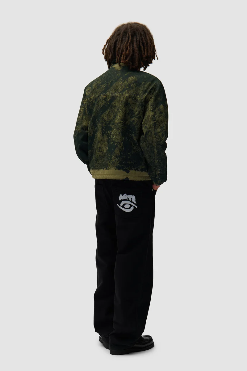 Blouson peinture à l'ancienne - Vert