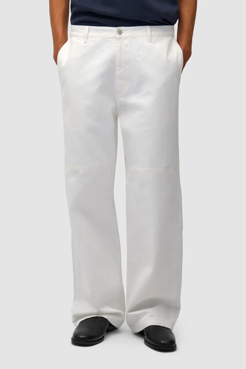 Pantalon à coupe ronde - Blanc