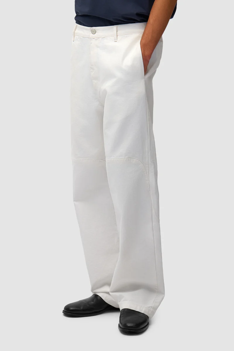 Pantalon à coupe ronde - Blanc