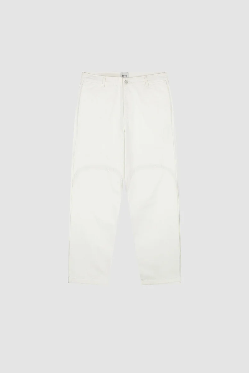 Pantalon à coupe ronde - Blanc
