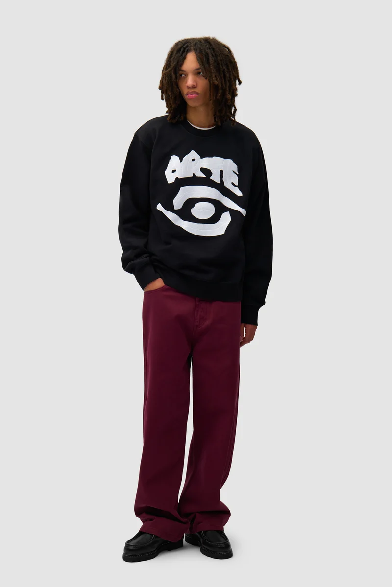 Pantalon graphique à poche arrière - Bordeaux