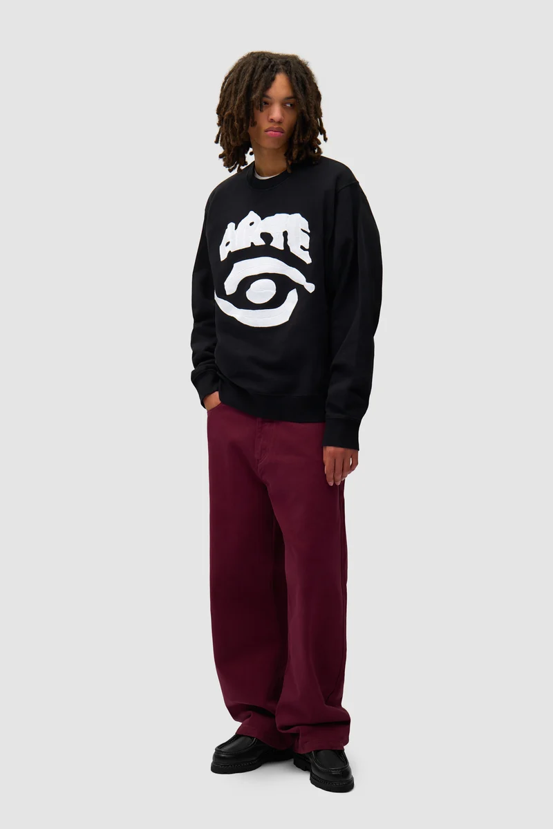 Pantalon graphique à poche arrière - Bordeaux