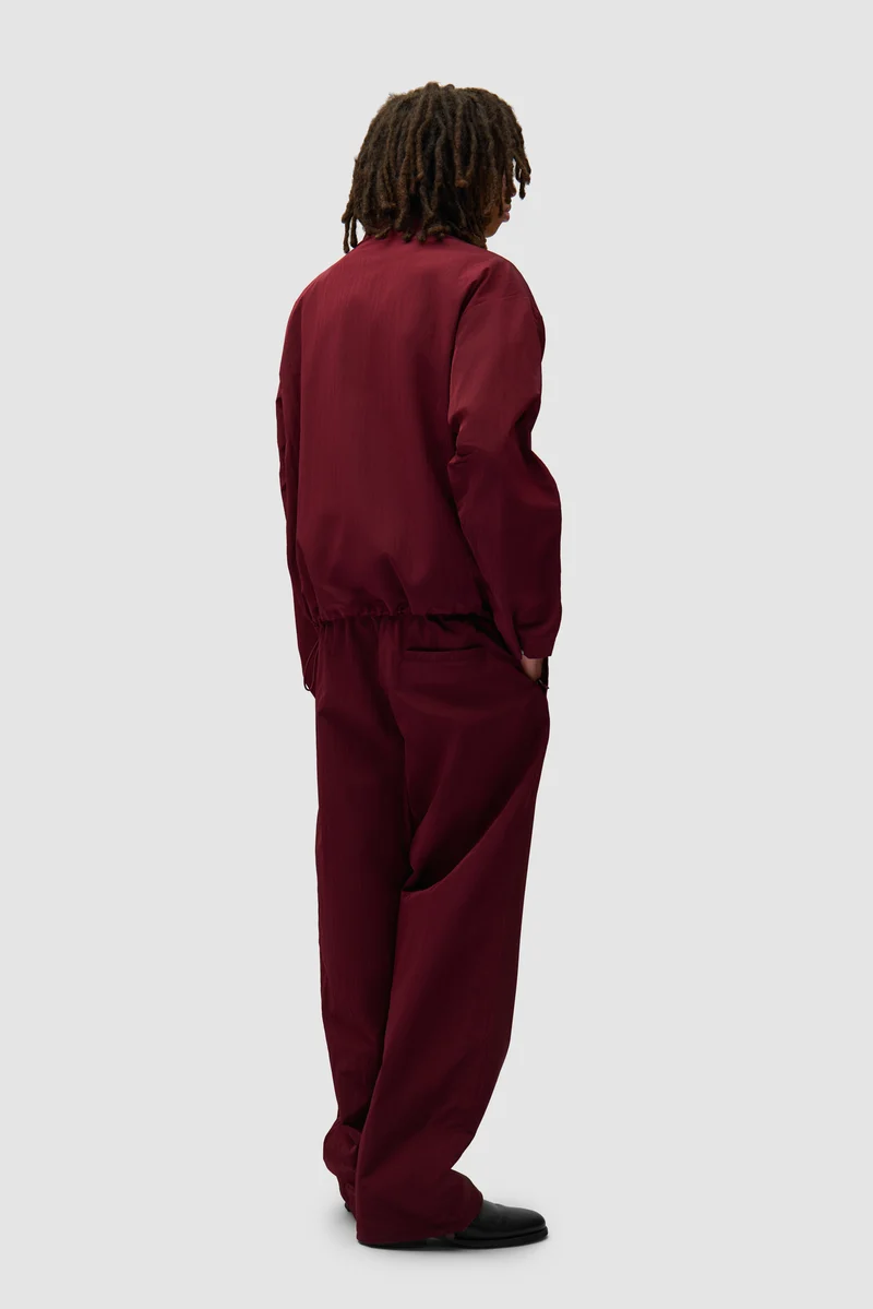 Pantalon de survêtement en nylon - Bordeaux