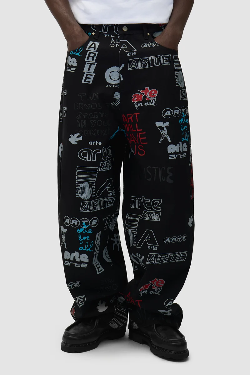 Pantalon Graffiti Allover - Noir