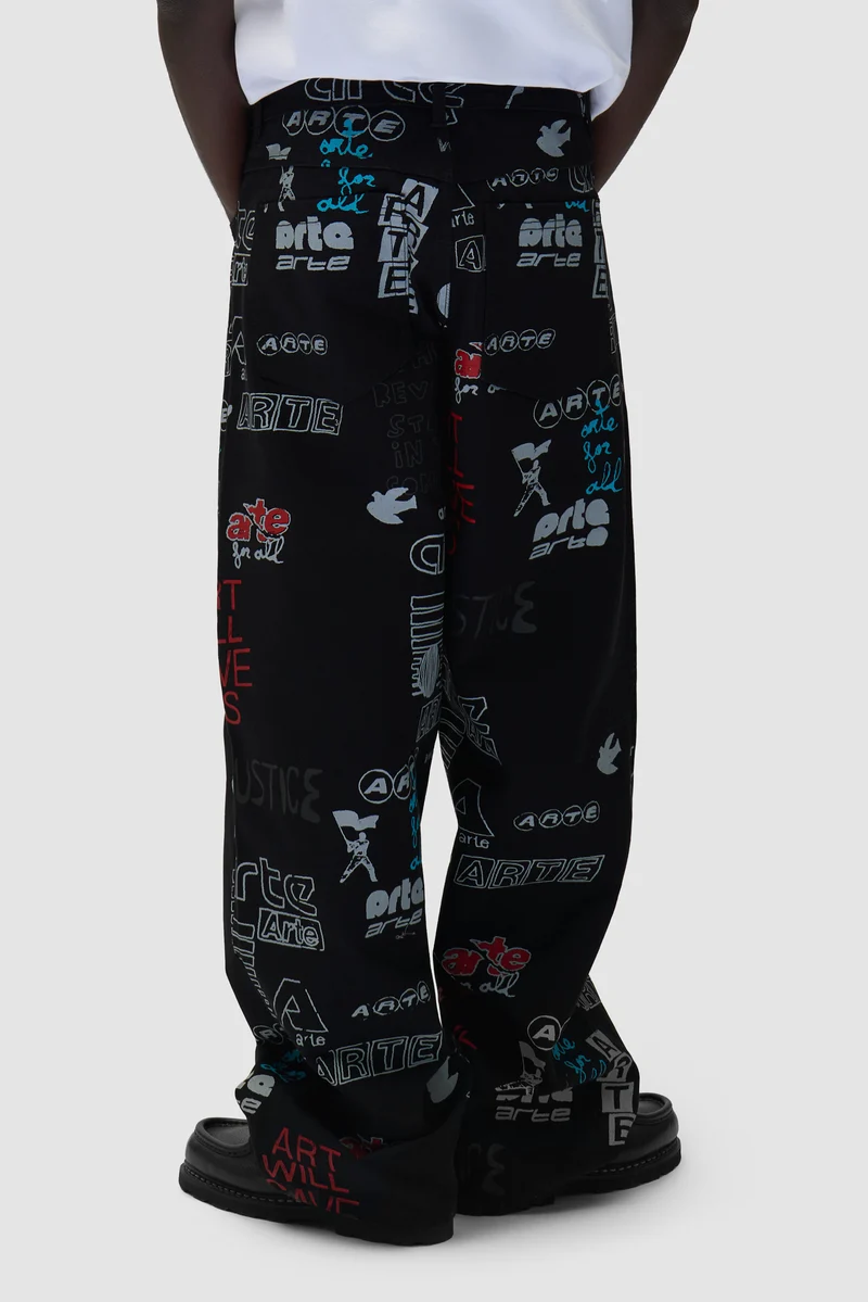 Pantalon Graffiti Allover - Noir