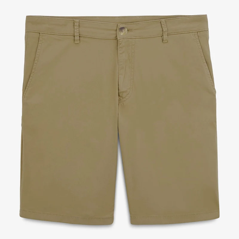 Bermuda 200 coupe confort en coton beige