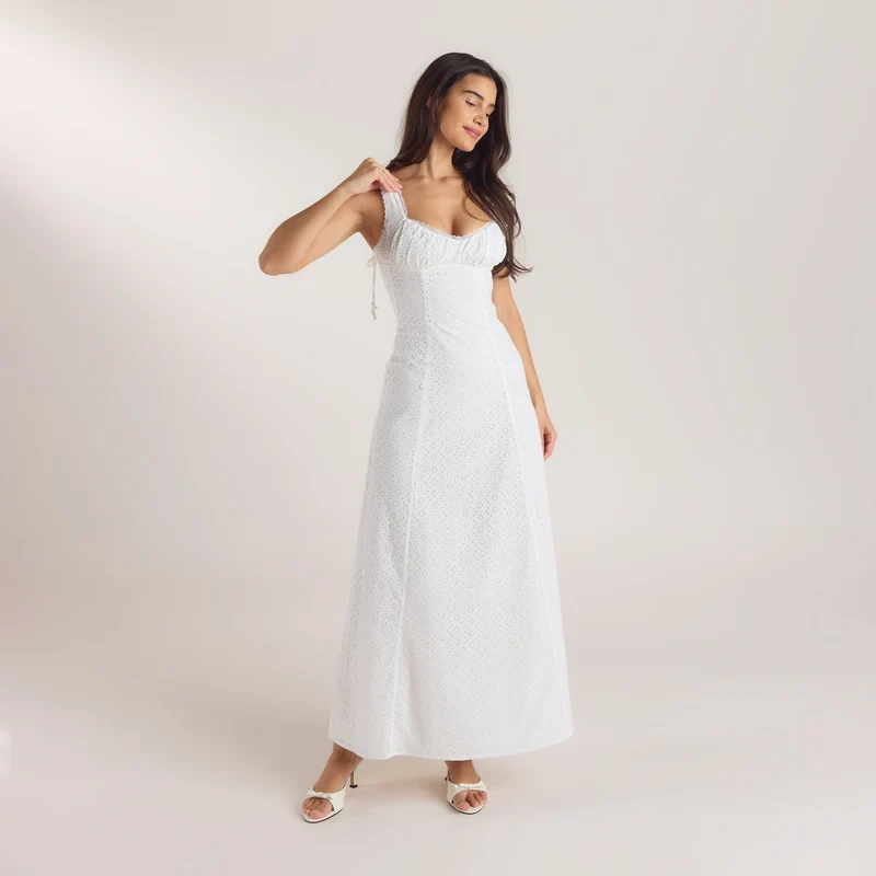 Robe Maxi Corset - Blanc