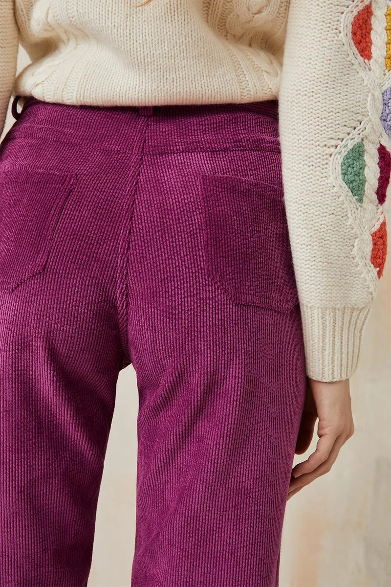 Pantalon Idéaliste en velours Camélia