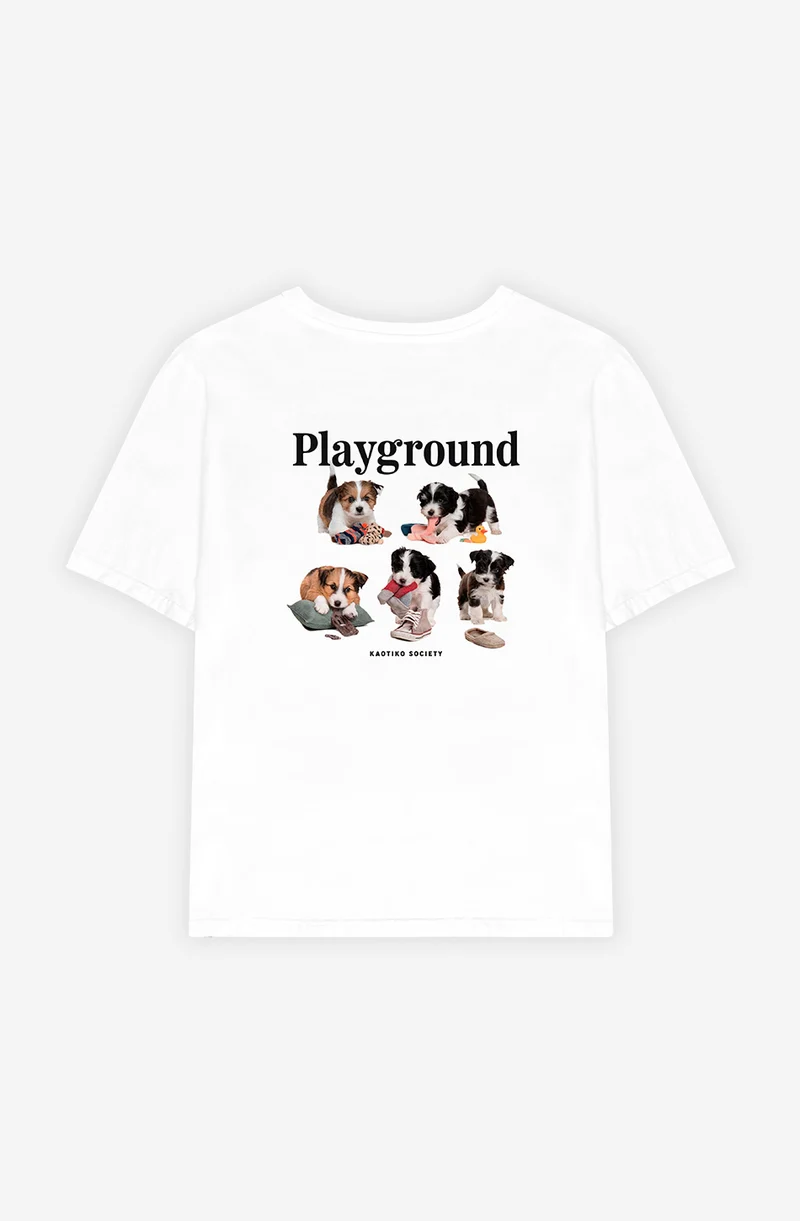 T-shirt Washed Naughty Puppies White
