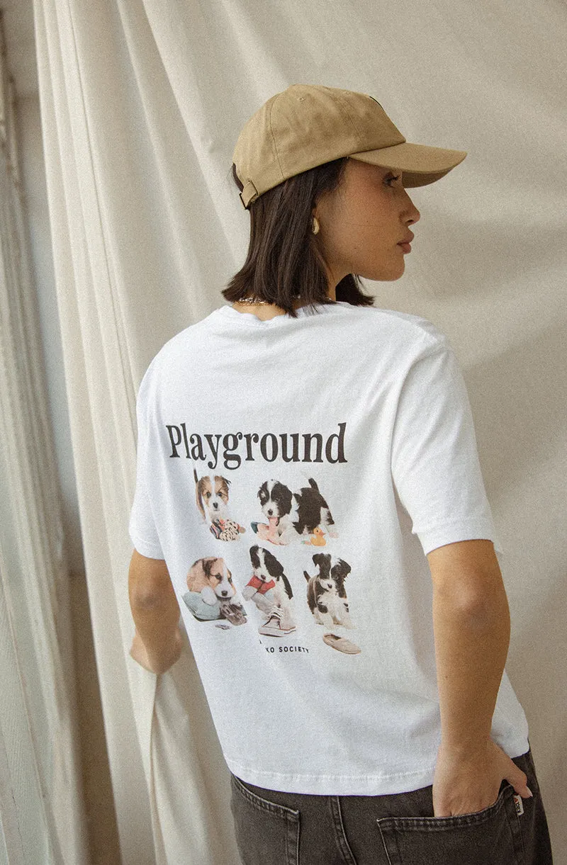 T-shirt Washed Naughty Puppies White