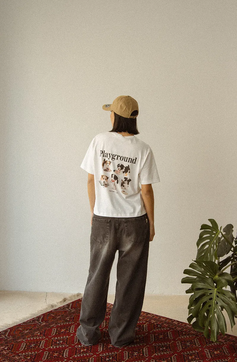 T-shirt Washed Naughty Puppies White