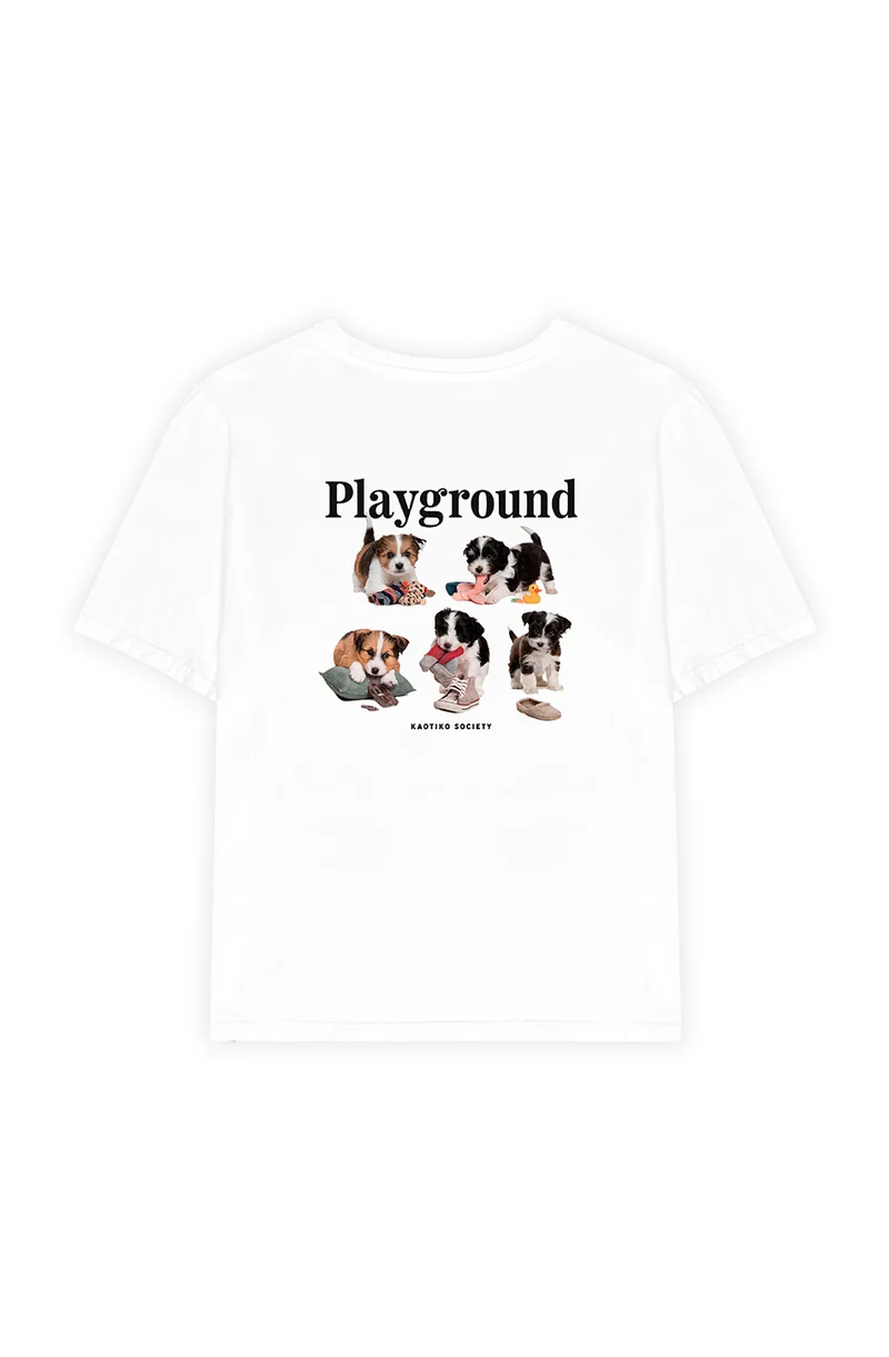 T-shirt Washed Naughty Puppies White