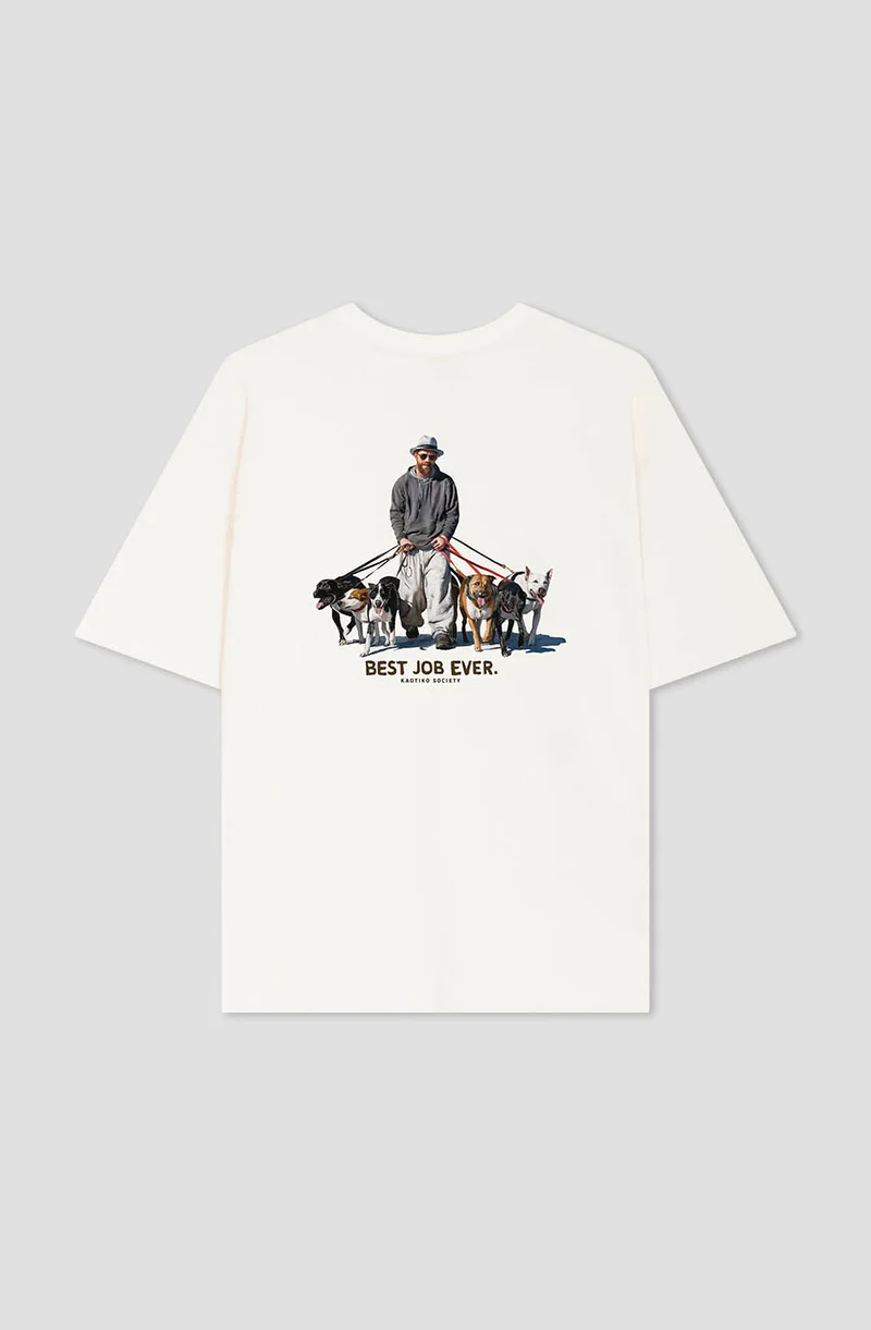 Best Job Ever T-Shirt en coton bio ivoire