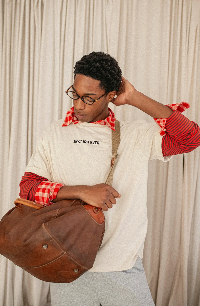 Best Job Ever T-Shirt en coton bio ivoire