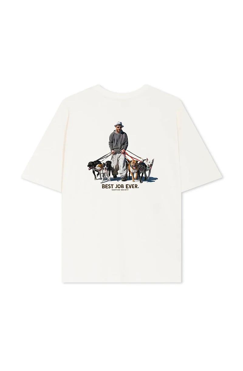 Best Job Ever T-Shirt en coton bio ivoire