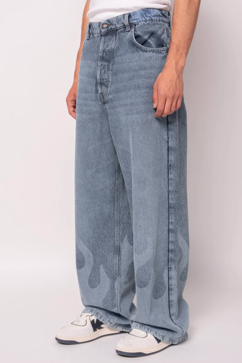 Pantalon Laser Denim Flame