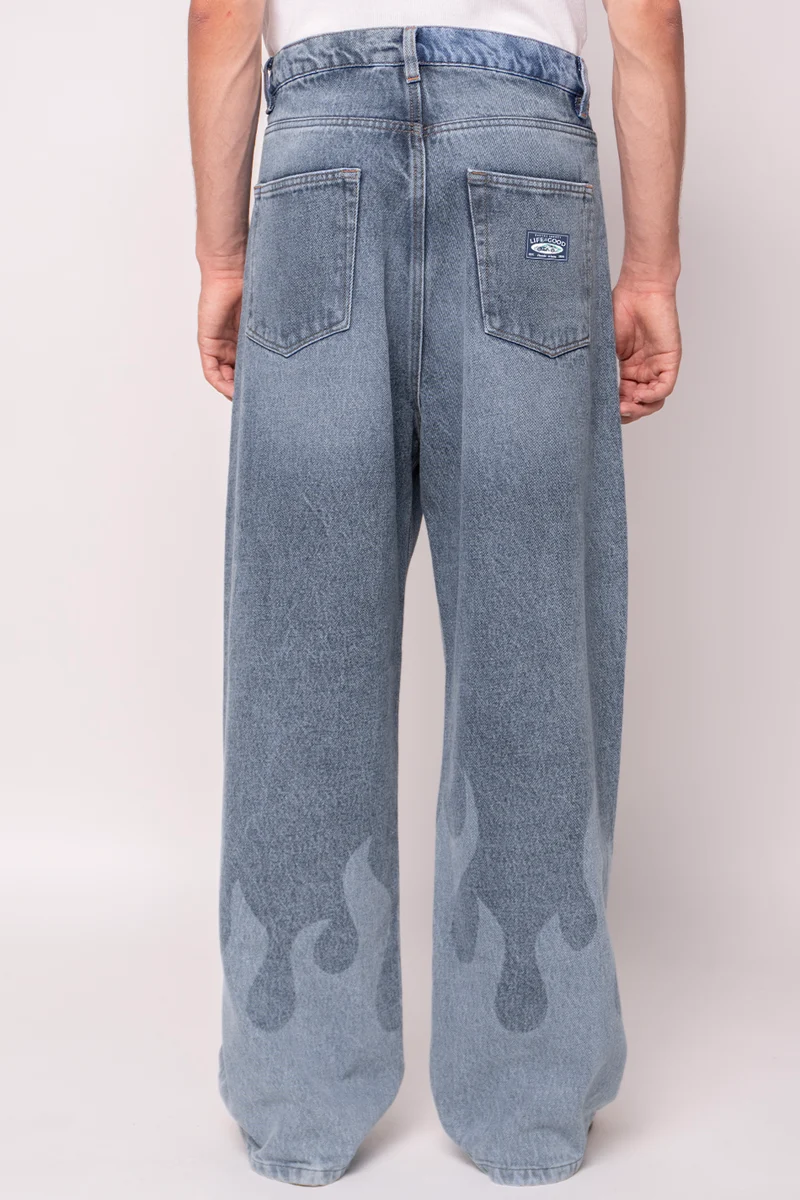 Pantalon Laser Denim Flame