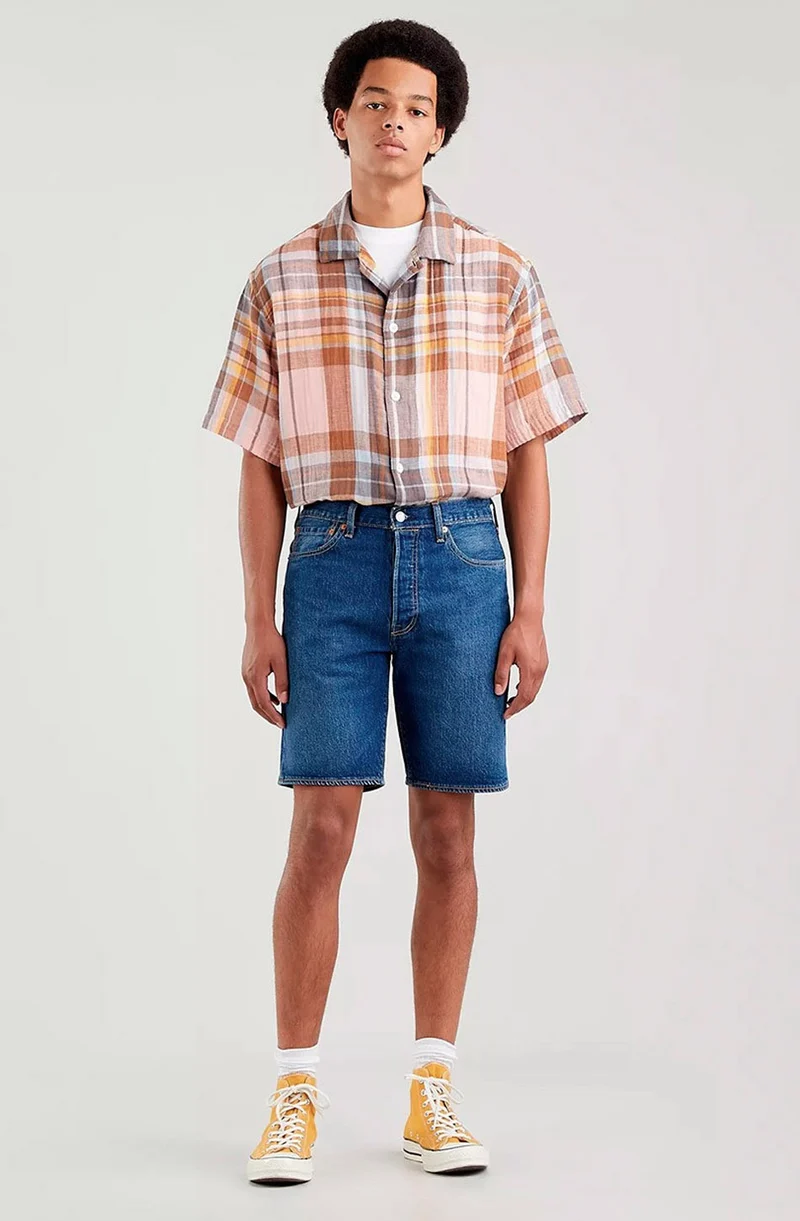 Short Levi's 501 Ourlet Bleu Yeux Cassés