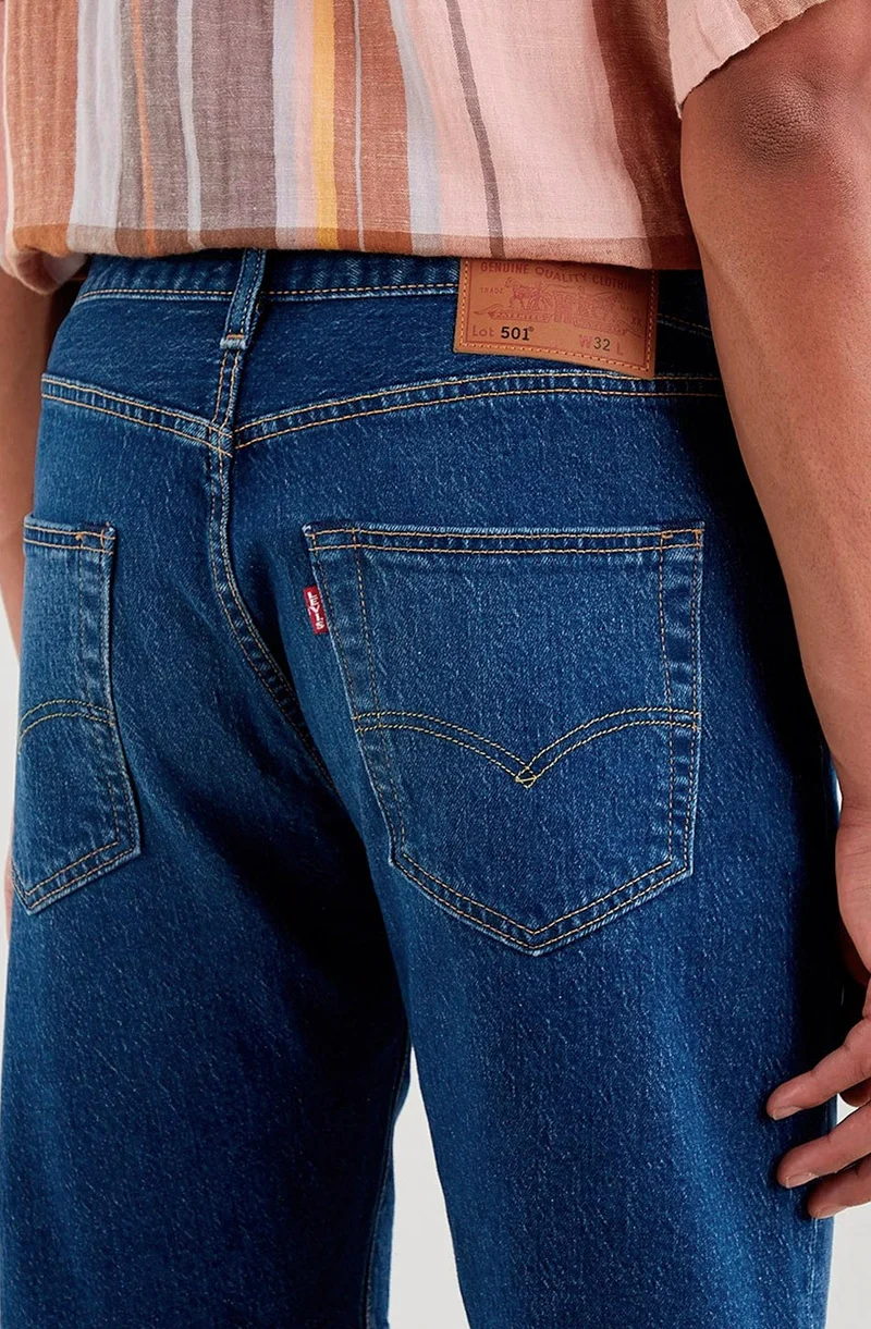 Short Levi's 501 Ourlet Bleu Yeux Cassés