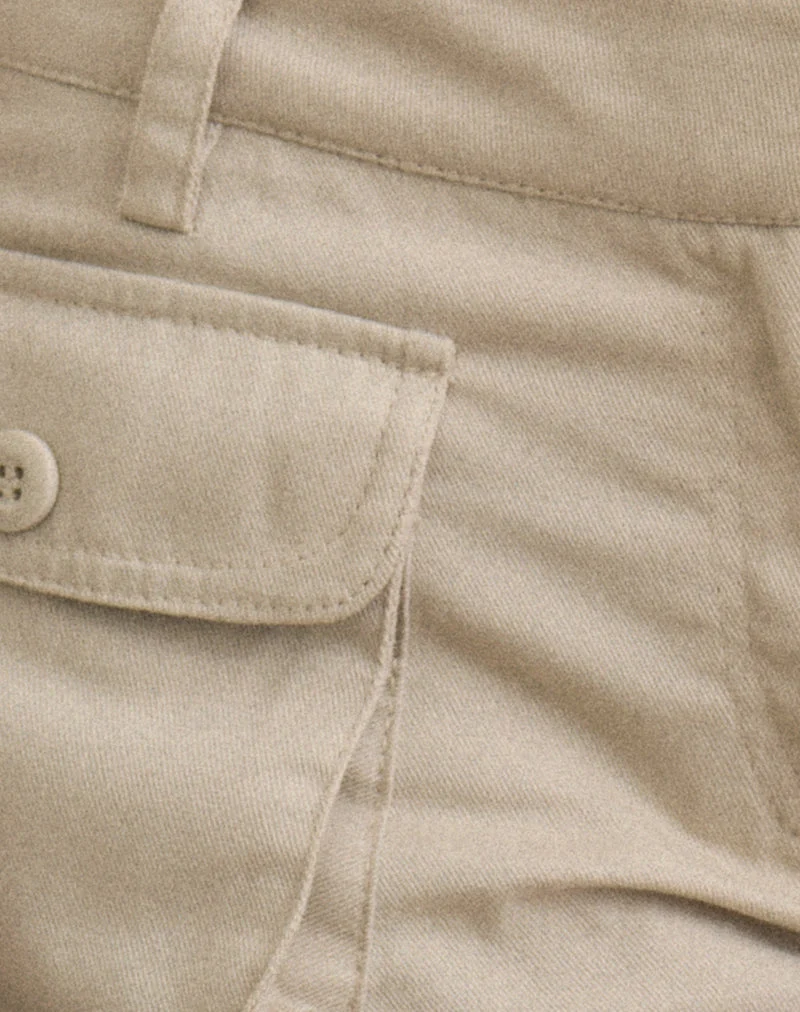 Micro-short Nisbet en sergé de coton couleur « Latte »