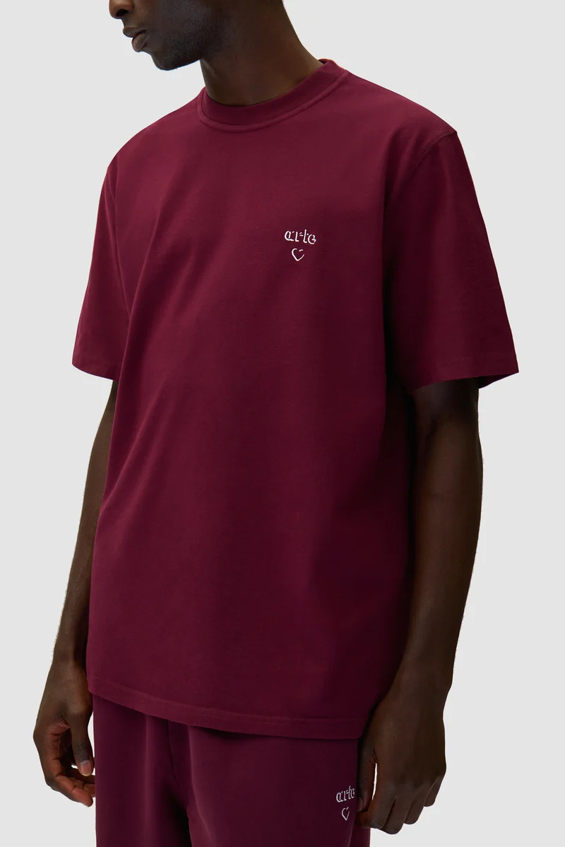 Arte Heart T-shirt - Bordeaux